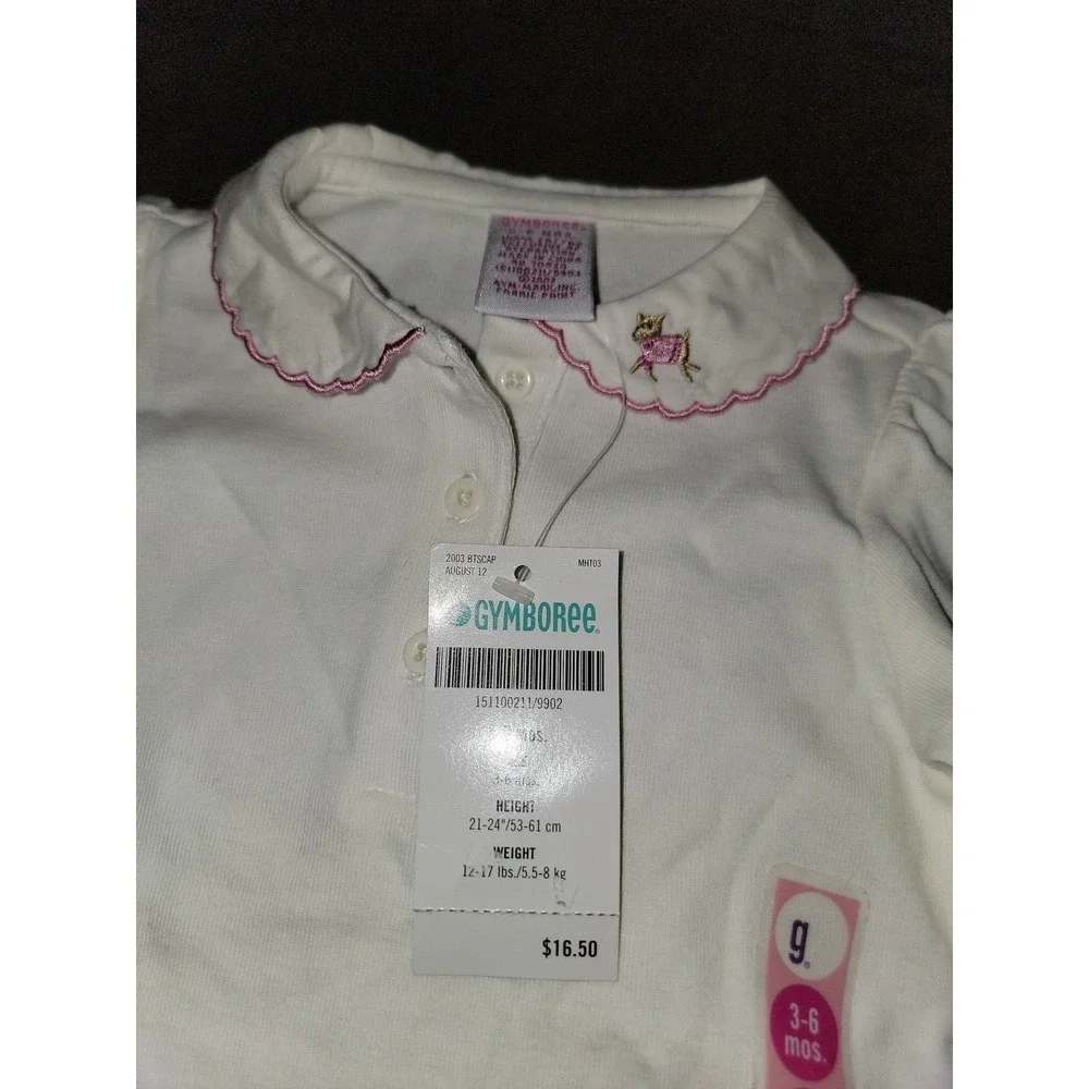 Gymboree vintage puppy love bodysuit and overalls size 3 6 months nwt‎
